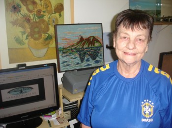 Margery Rio de Janeiro, Brazil This is me in front of the computer, waiting for the Abraham Live broadcast to...